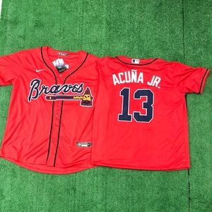 Nike Atlanta Braves Ronald Acuña Jr. Red Jersey